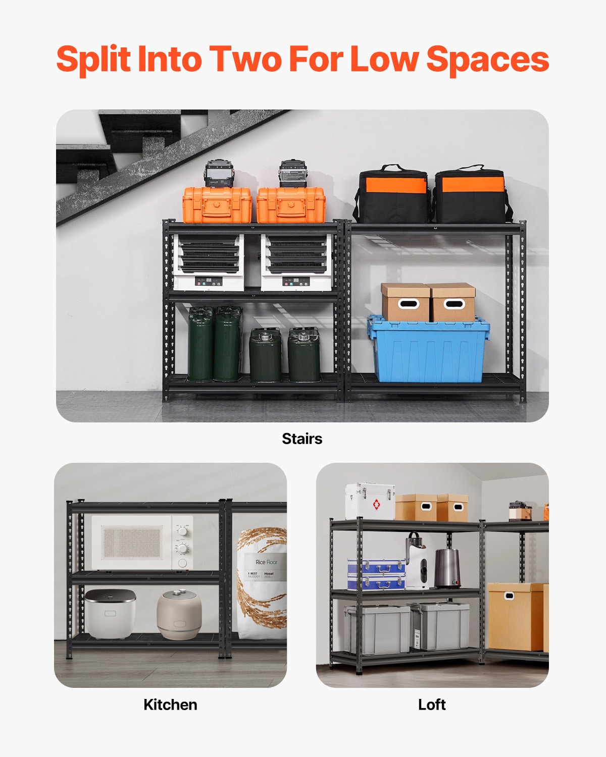 Storage Shelves 5 Tier Adjustable Heavy Duty Garage Shelving Units 2000 Lbs_voghion.com
